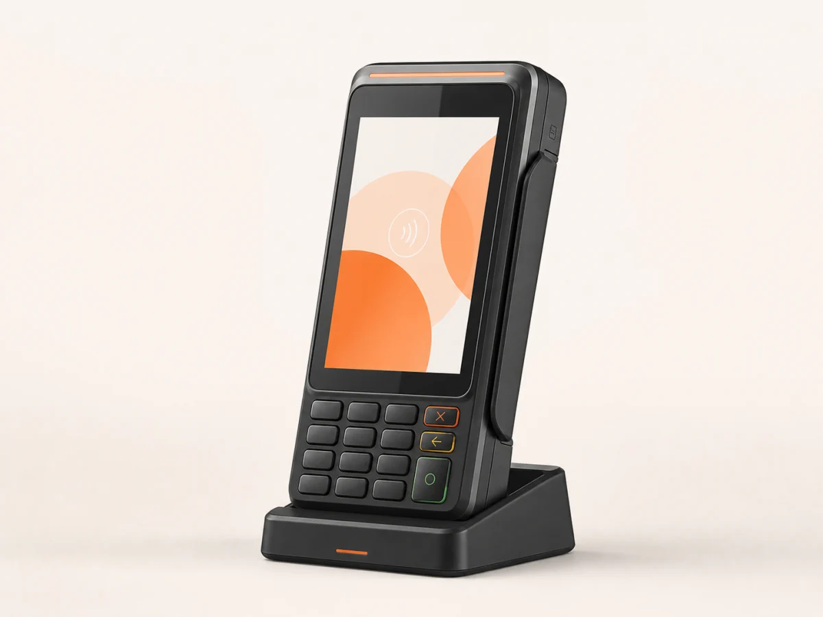 Moderne contactloze pinterminal voor de horeca